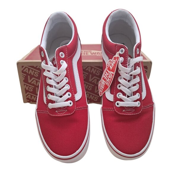 NWT Vans Ward Canvas Sneakers – Racing Red/White – Men’s Size 8.0 ( 26 cm ) - Picture 7 of 13